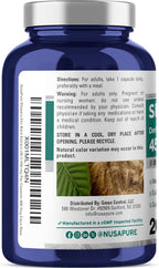 NusaPure Cápsulas de Corteza de Olmo Americano, 450 mg, 200 Cápsulas Vegetales (No OGM, Vegano)