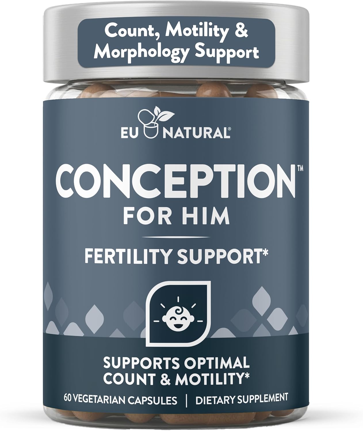 Eu Natural Conception for Him - Suplemento de Fertilidad Masculina, 60 Cápsulas Vegetales