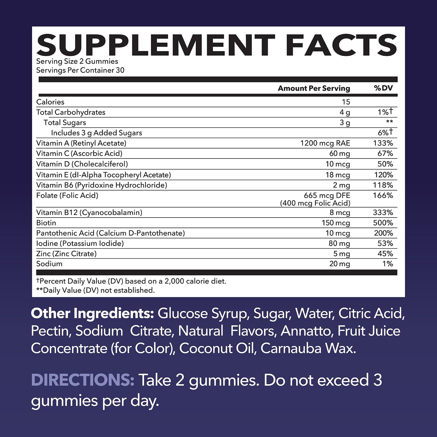 Gominolas Multivitamínicas para Adultos - Con Vitamina C, D y Zinc - 60 Gominolas - Sabor Bayas Mixtas
