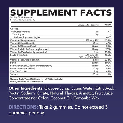 Gominolas Multivitamínicas para Adultos - – Energía diaria: Las vitaminas del grupo B, como la B12, ayudan a – Image 2