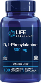 Life Extension D,L-Fenilalanina, 500 mg, 100 Cápsulas