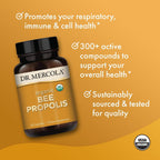 Dr. Mercola Organic Bee Propolis, 30 Cápsulas