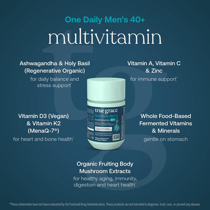 True Grace Multivitamínico para Hombres 40+ – Minerales fermentados y quelados: zinc, selenio, cobre, manganeso, – Image 3