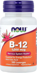 NOW Foods B-12, 100 Pastillas Masticables