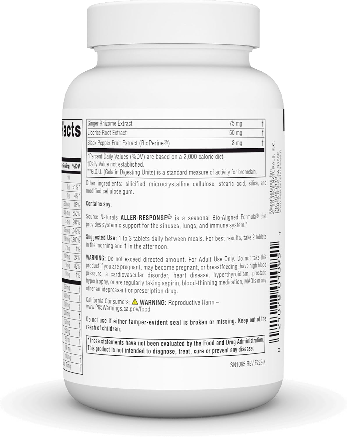 Source Naturals Aller-Response - Apoyo Inmunológico Estacional - 90 Comprimidos – Image 3