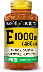 MASON NATURAL Vitamina E, 450 mg (1000 UI), 50 cápsulas blandas