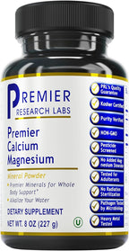 Premier Research Labs Calcio y Magnesio en Polvo - Polvo de Calcio Coral Natural para la Salud Ósea - 227 g