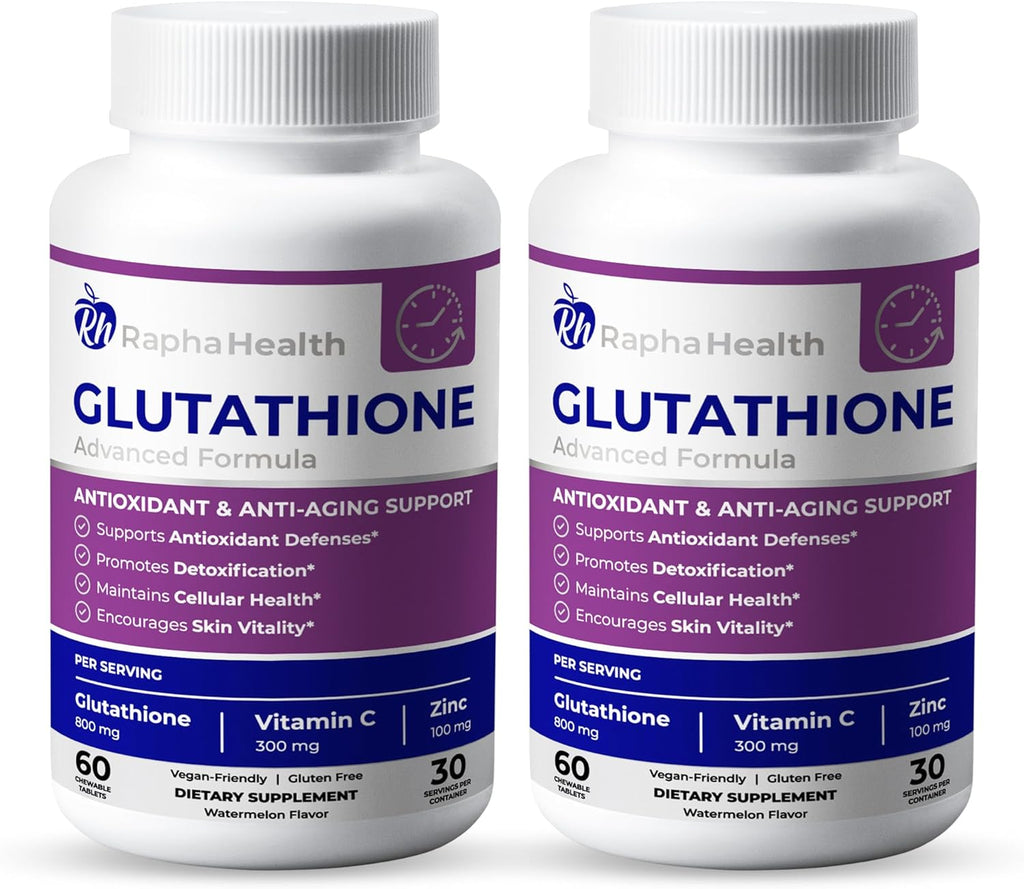 Glutathione con Vitamina C y Zinc - Pack Doble de 120 Comprimidos