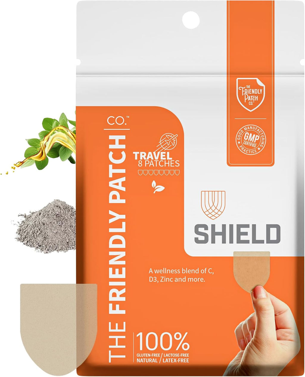 The Friendly Patch Shield Patch - Wellness Patches Travel 8 Pack
