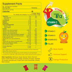 ALFA VITAMINS Gomitas Multivitamínicas para Niños con 13 Nutrientes Esenciales, Vitamina C, D3 y B12 - 60 Gomitas