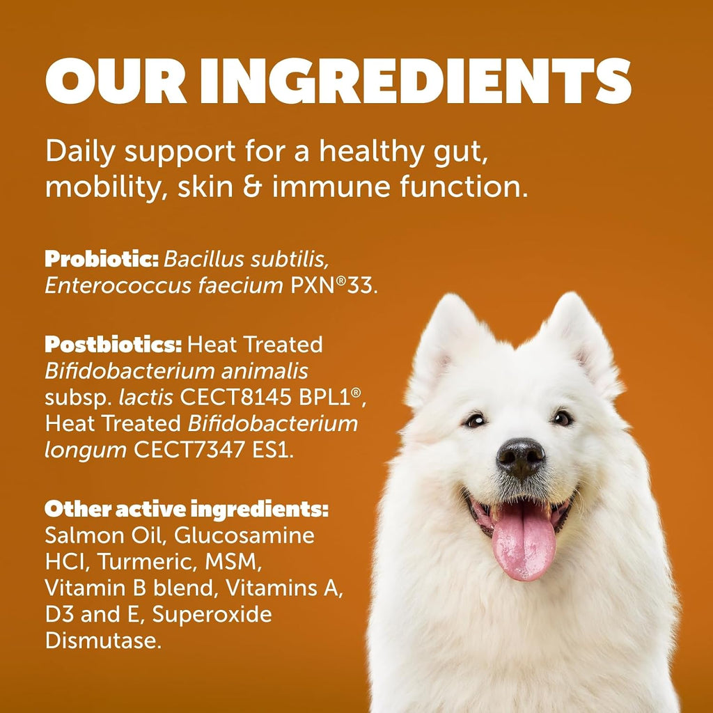 Protexin Daily Care Gut+ Wellness - 60 masticables sabor pato y zanahoria para perros