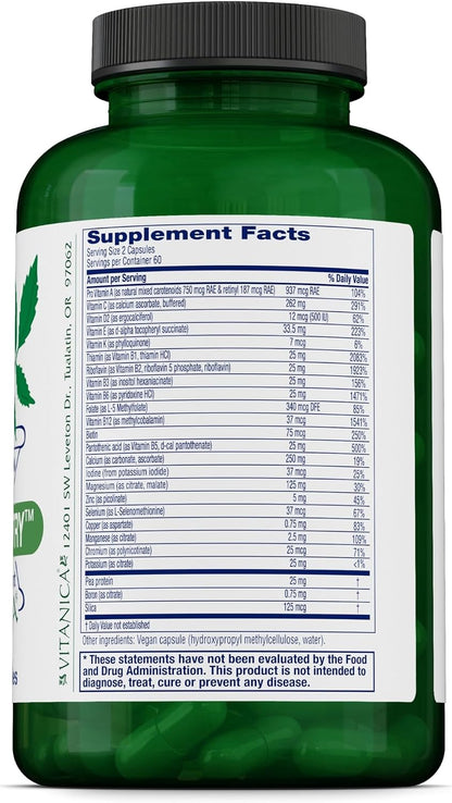 Vitanica Vegan Symmetry, Multivitamínico – Sistema inmunitario: La vitamina D contribuye al funcionamiento normal – Image 2