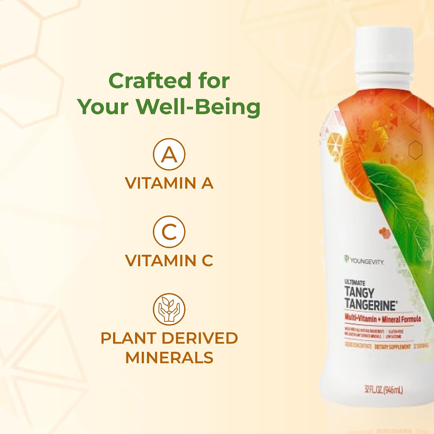 Youngevity Majestic Earth Ultimate Tangy Tangerine - Multivitamínico Líquido 946 ml