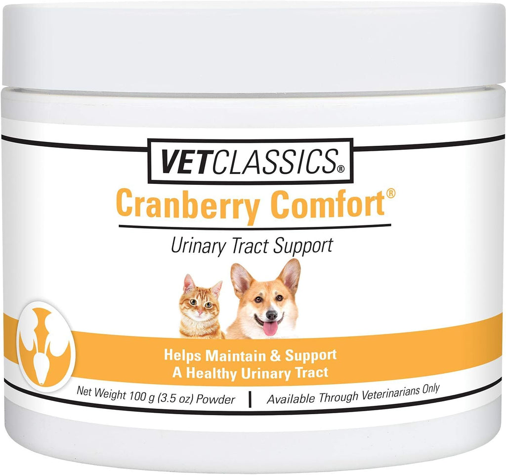 Vet Classics Cranberry Comfort – Suplemento Urinario para Perros y Gatos, 99 g (3.5 oz) en polvo