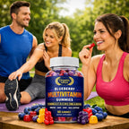 Organic Greek Multivitamin Gummies - 13 Vitaminas y Minerales - Sabor Arándano