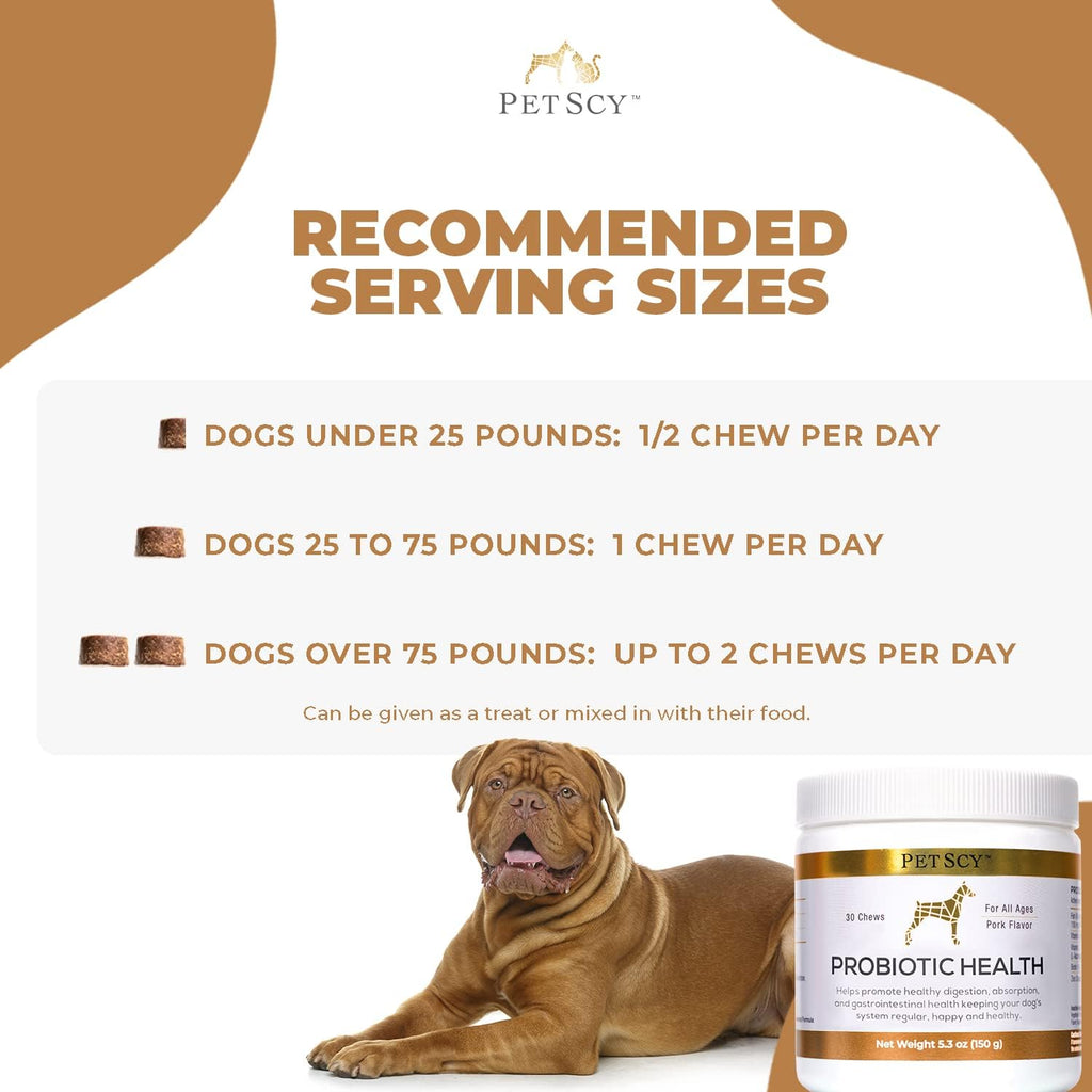 Probióticos en Masticables para Perros - PetScy - 30 Chews