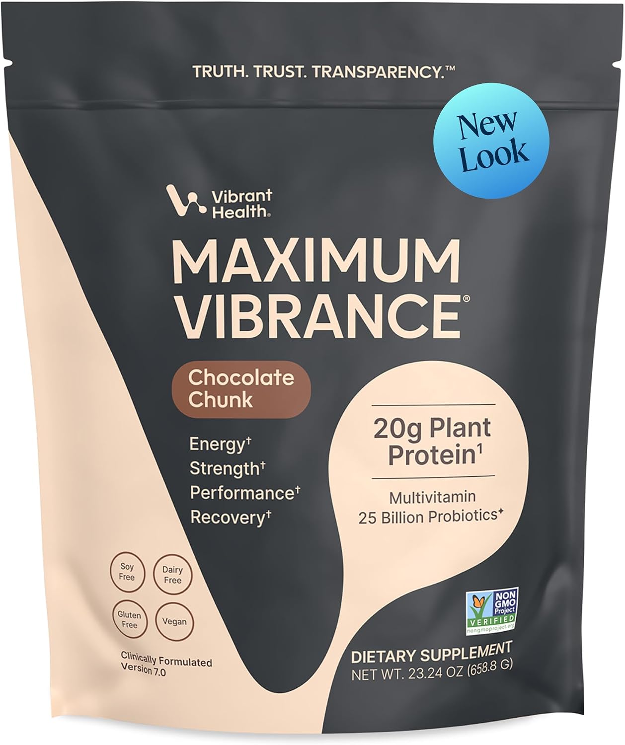 Maximum Vibrance Chocolate - Todo-en-Uno Multi-Suplemento Avanzado, 15 raciones