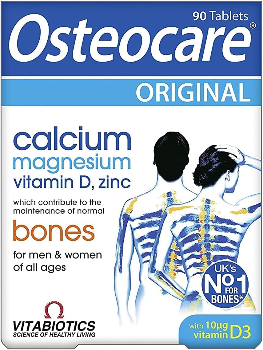 Vitabiotics Osteocare Calcio 800mg con Vitamina D3, Magnesio y Zinc - Suplemento Multivitamínico para la Salud Ósea e Inmunidad - 90 Comprimidos