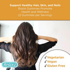Restorz Gomitas de Biotina para Cabello, Piel y Uñas, Sabor Fresa (Pack de 12)