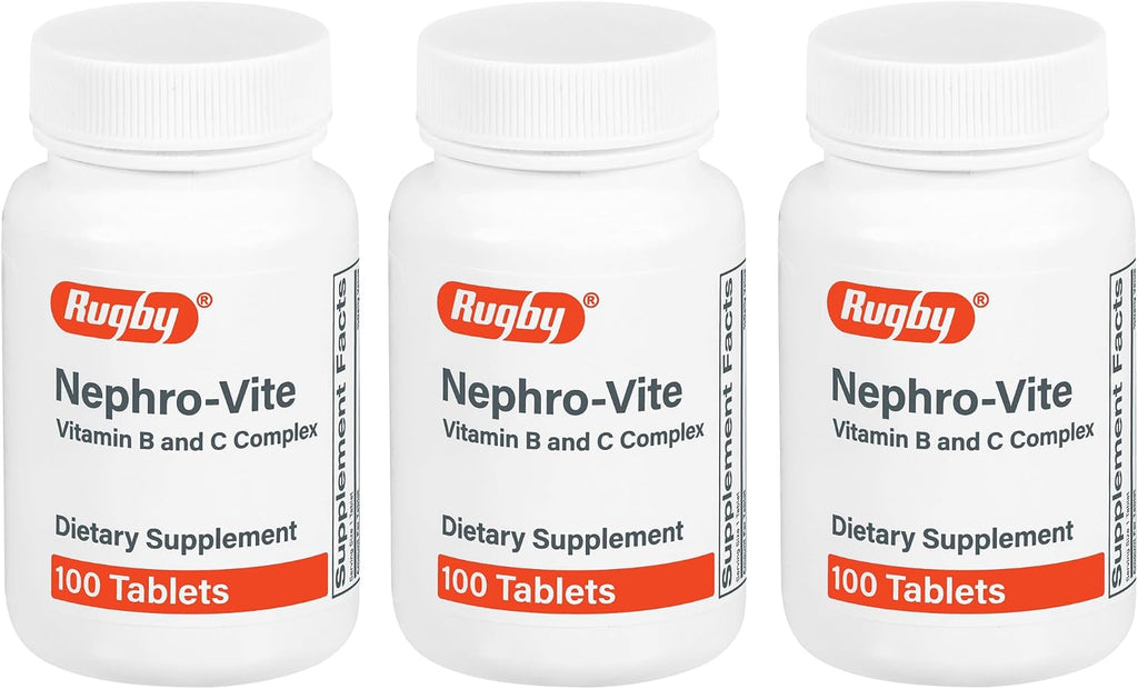 Rugby Nephro-Vite Complejo Vitamínico B y C - 100 Comprimidos
