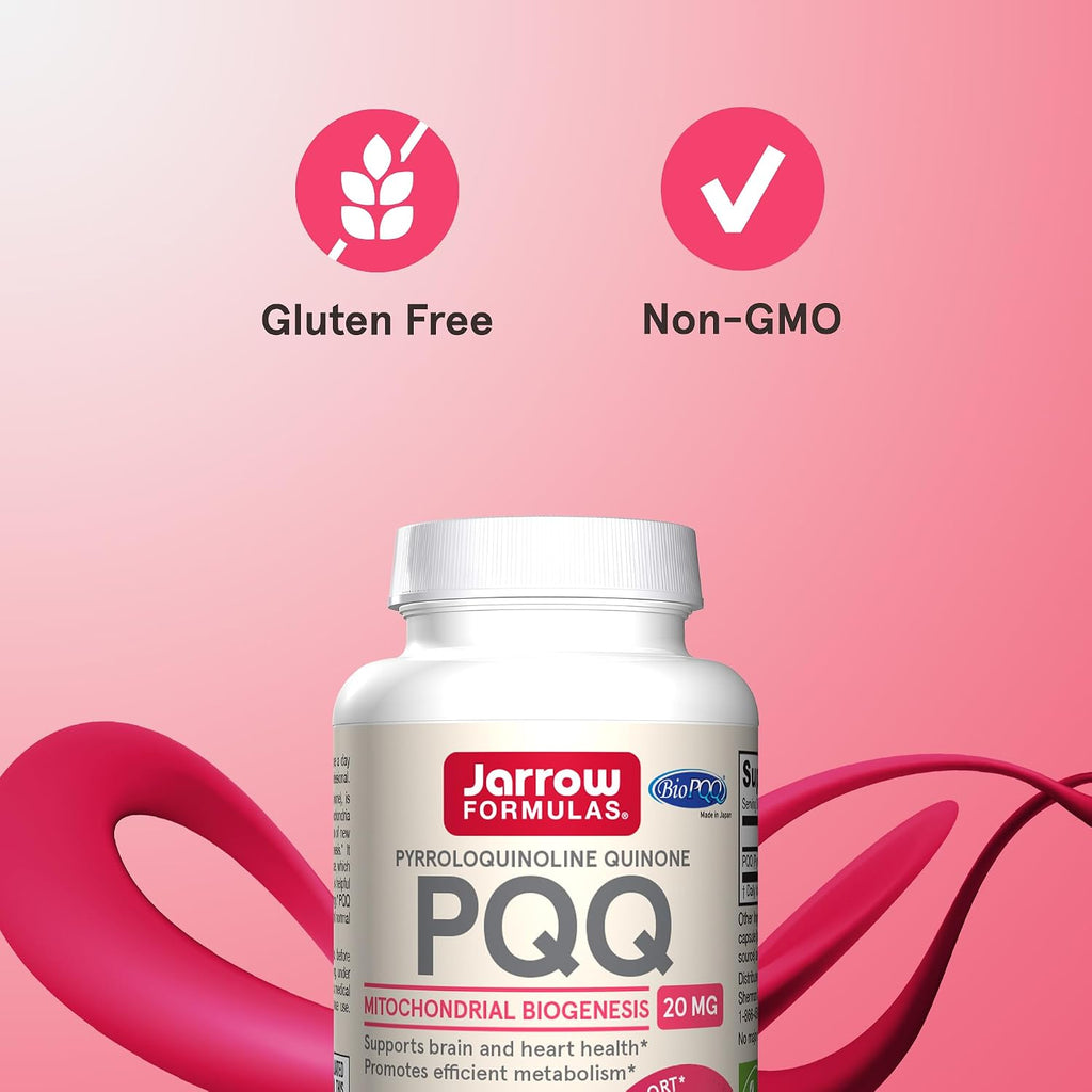 Jarrow Formulas® PQQ 20 mg, Suplemento para la Salud Mitocondrial, 60 Cápsulas Veganas