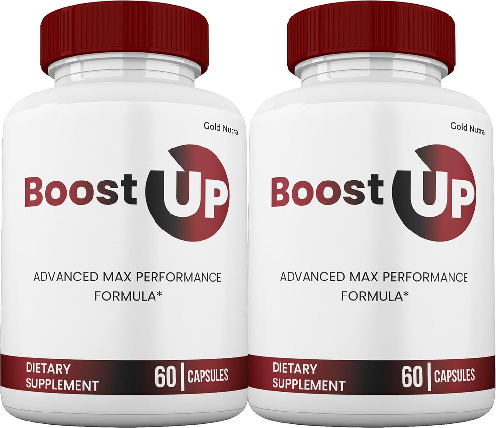 Gold Nutra Boost Up Capsules, Boost Up Pills, All Natural Supplement, BoostUp Maximum Strength Pastillas 60 Capsules per Bottle (2 Pack)