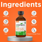 Wellements Organic Kids Immune Support Jarabe con Vitamina C y Zinc (118 ml) - a partir de 2 meses