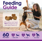 Multivitamínico Masticable para Perros 22 en 1 - Con Mejillón de Labios Verdes y Omega-3 - 60 Masticables Sabor Ternera