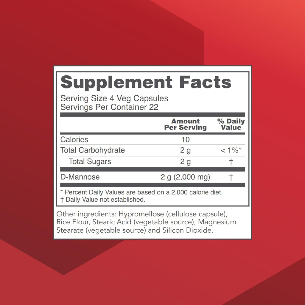 Protocol for Life Balance D-Manosa 500 mg - 90 Cápsulas Veganas