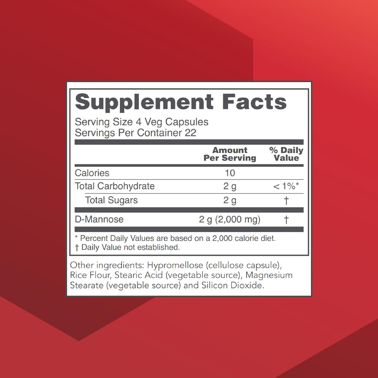 Protocol for Life Balance D-Manosa 500 mg - 90 Cápsulas Veganas