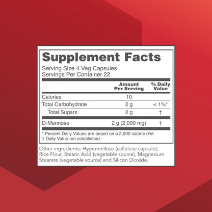 Protocol for Life Balance D-Mannose 500 mg - 90 Cápsulas Veganas – Image 2