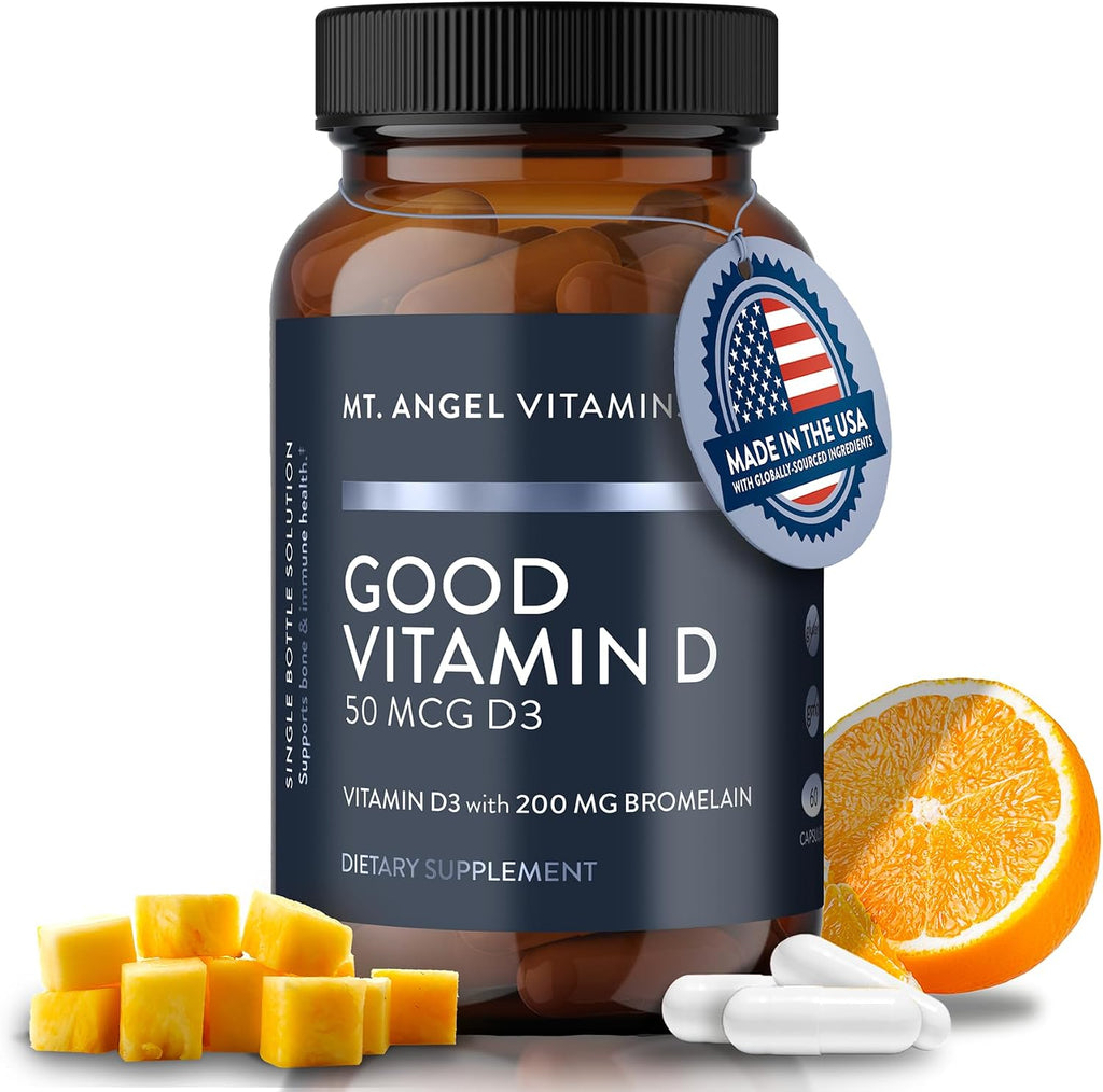Good Vitamin D, 2000 IU Vitamin D3 with Bromelain (60 Capsules)