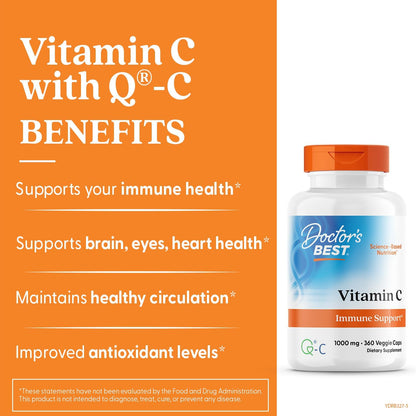 Doctor's Best Vitamina C 1000 mg – 360 Cápsulas Veganas – Image 2