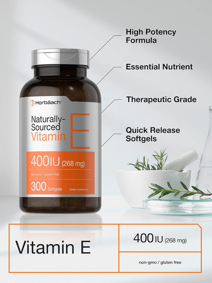 Horbäach Vitamina E 400 UI (268 mg) - 300 – La protección de las células frente al daño oxidativo. – Image 3