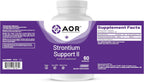 AOR Strontium Support II 341mg, 60 Cápsulas Veganas - Citrato de Estroncio para la Estructura Ósea