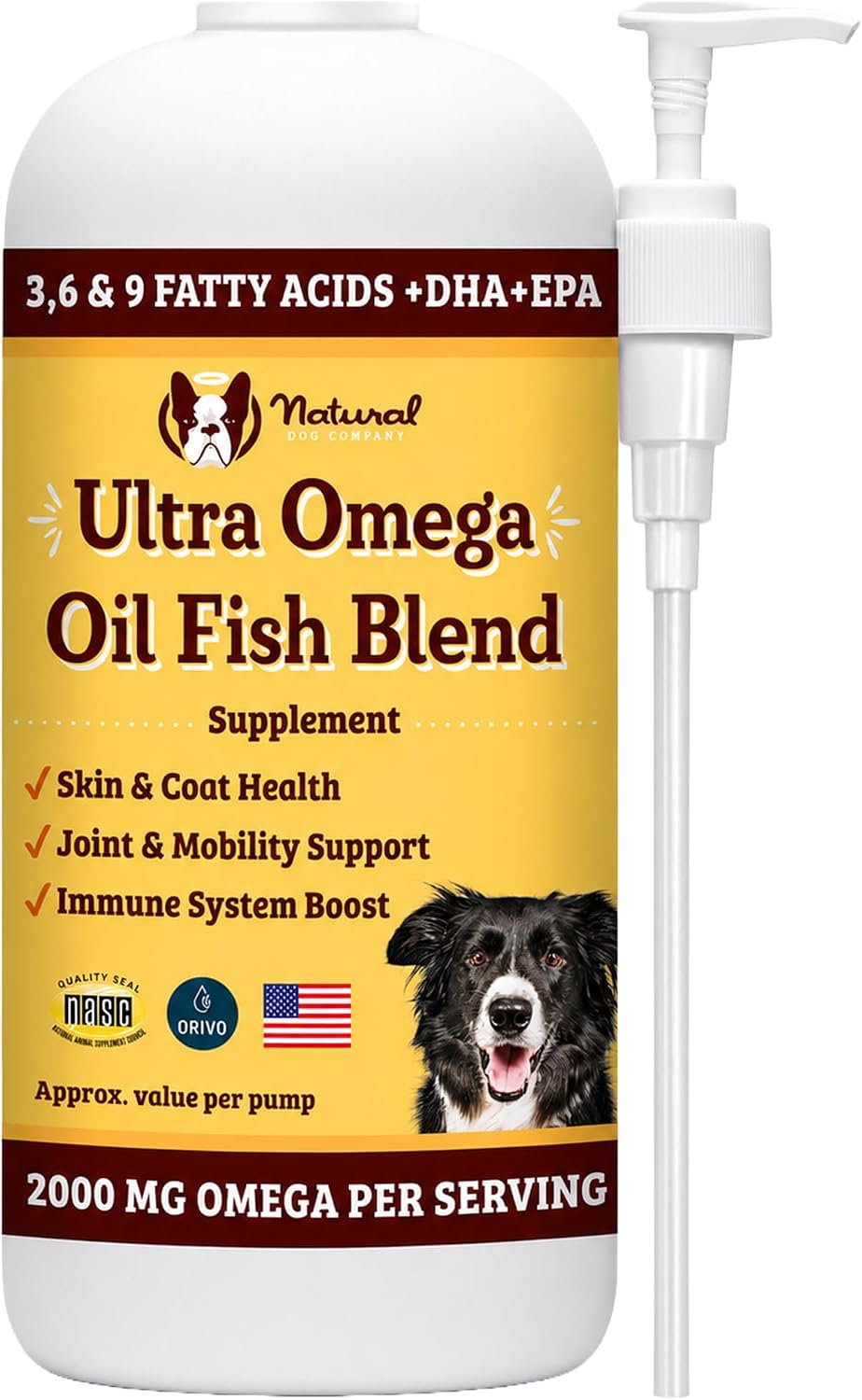 Omega Chews para Perros con Aceite de Salmón y Omega 3 – Apoyo para Piel, Pelo y Articulaciones (180 unidades)