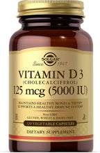 Solgar Vitamina D3 (Colecalciferol) 5000 IU, 120 Cápsulas Vegetales