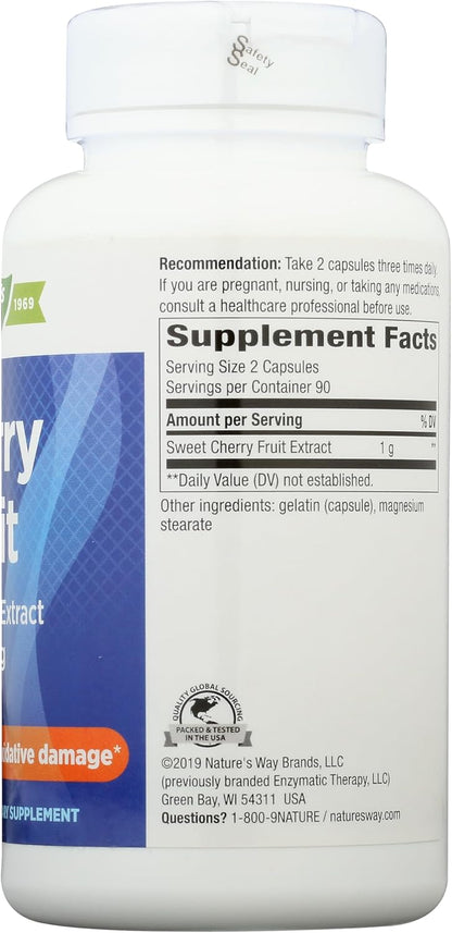 Nature's Way Extracto de Cereza Dulce - 180 Cápsulas - 1000 mg por dosis – Image 5