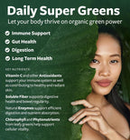 USDA Organic Super Greens - Suplemento de Superverduras Ecológicas con 28 Superalimentos
