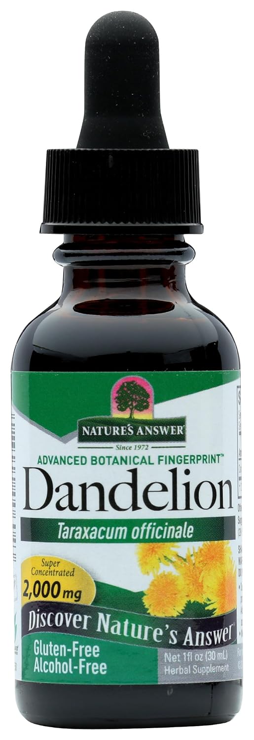 Nature's Answer Extracto de Raíz de Diente de León Sin Alcohol, 29.6 ml