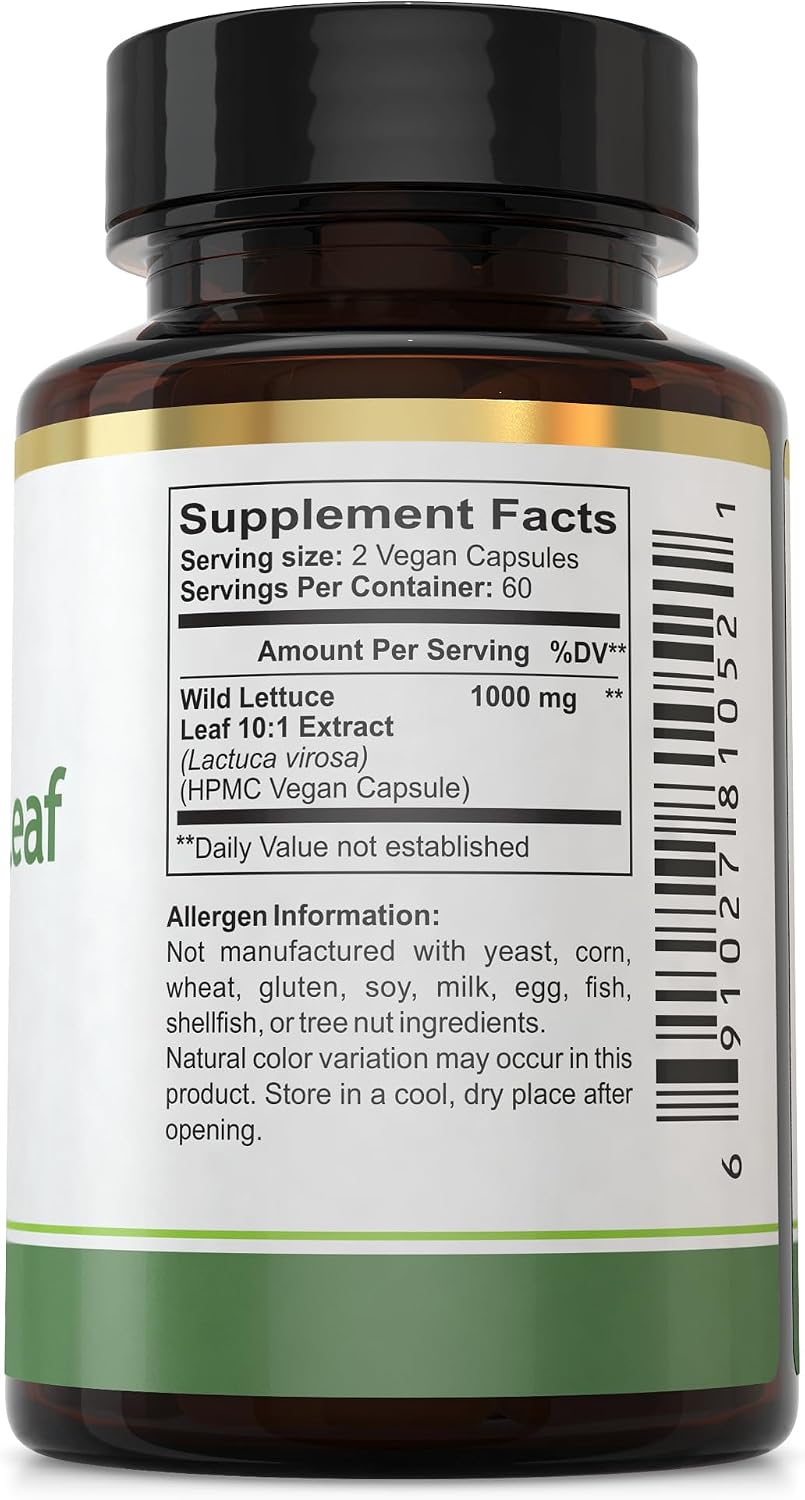 Wild Lettuce Leaf Extract Cápsulas (Pack de 3) - Florida Herbal Pharmacy