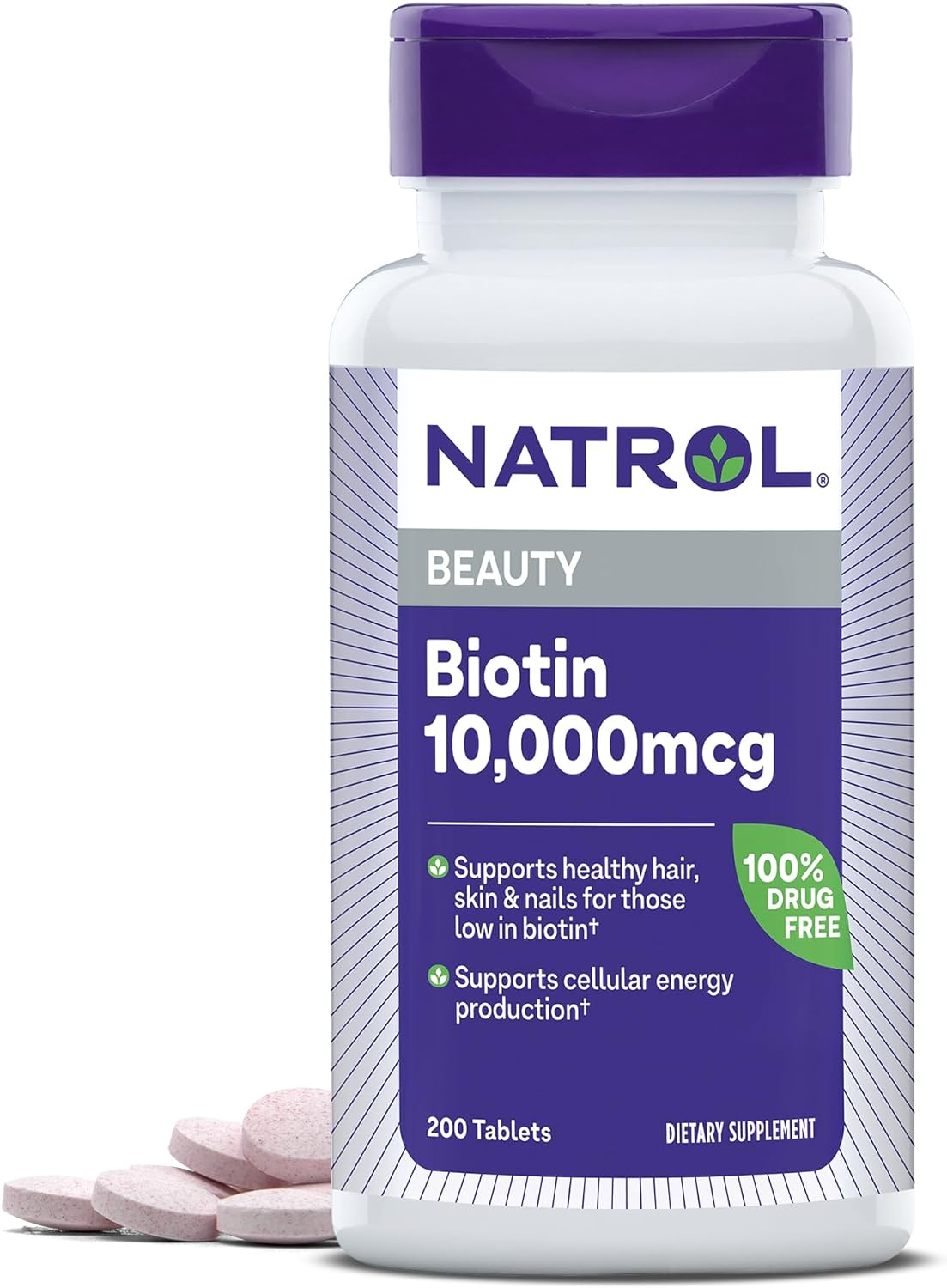 Natrol Beauty Biotin 10,000 mcg, 100 comprimidos