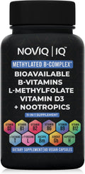Complejo B Metilado 11-en-1: 680mcg L-Metilfolato (5-MTHF), Tiamina (B1), Riboflavina (B2), Piridoxal (B6), Metilcobalamina (B12) - Vitamina D3 + Nootrópicos - 1,100mg+ por ración - 60 Cápsulas