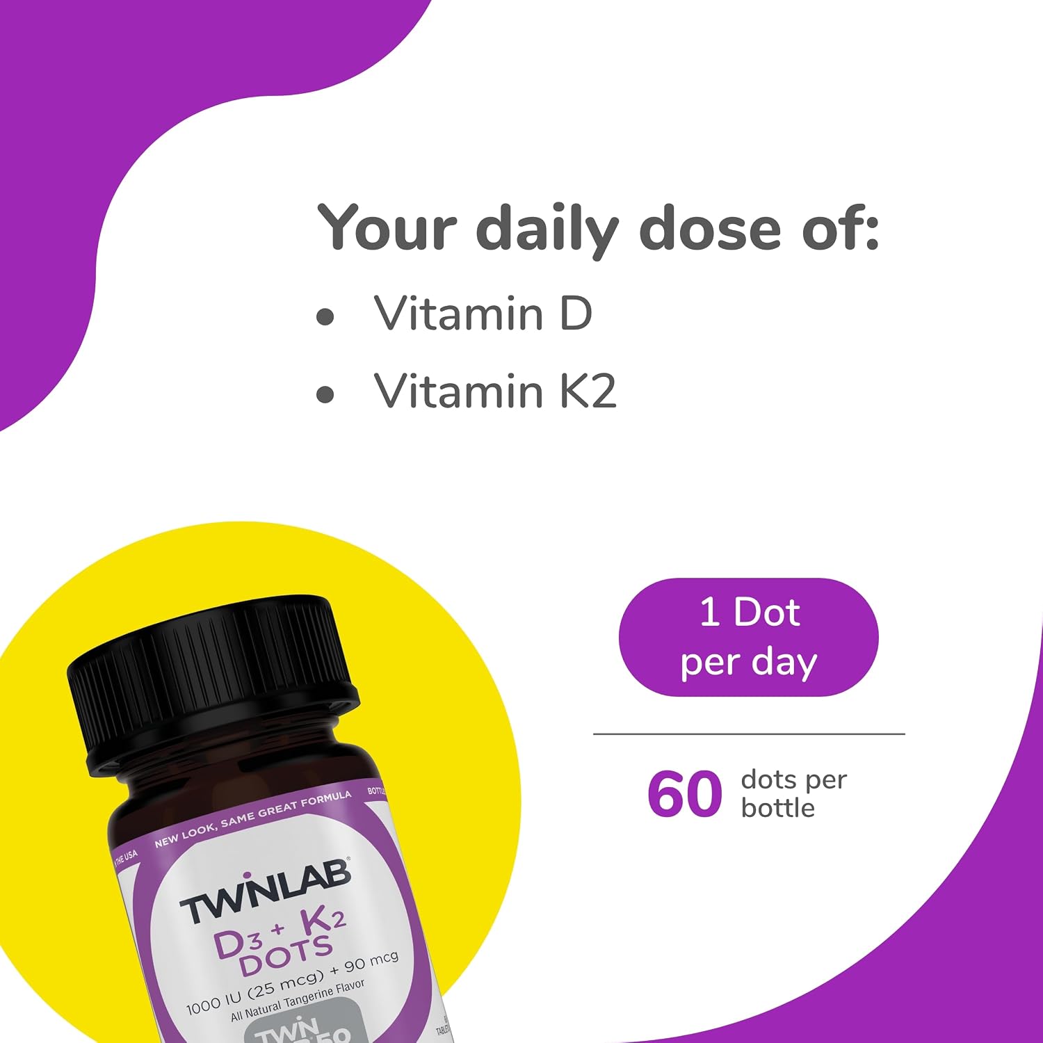 Twinlab Vitamina D3 1000 + K2 en comprimidos - 60 comprimidos
