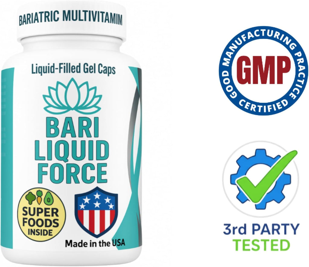 Multivitamínico Bariátrico con Hierro - Cápsulas Líquidas de Rápida Absorción - 60 Cápsulas