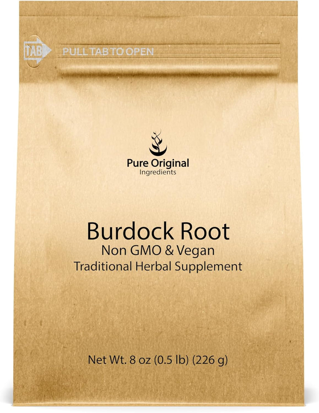 PURE ORIGINAL INGREDIENTS Extracto de Raíz de Bardana (8 oz) - Verificado en Laboratorio, No-GMO