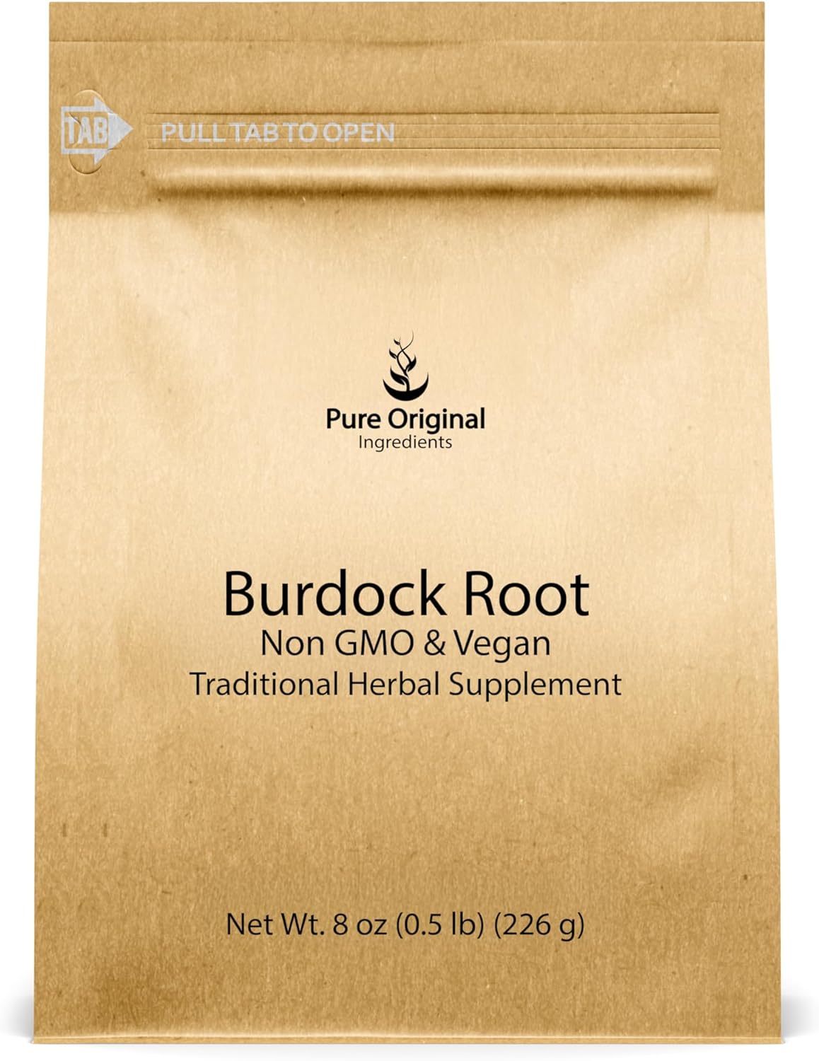 PURE ORIGINAL INGREDIENTS Extracto de Raíz de Bardana (8 oz) - Verificado en Laboratorio, No-GMO