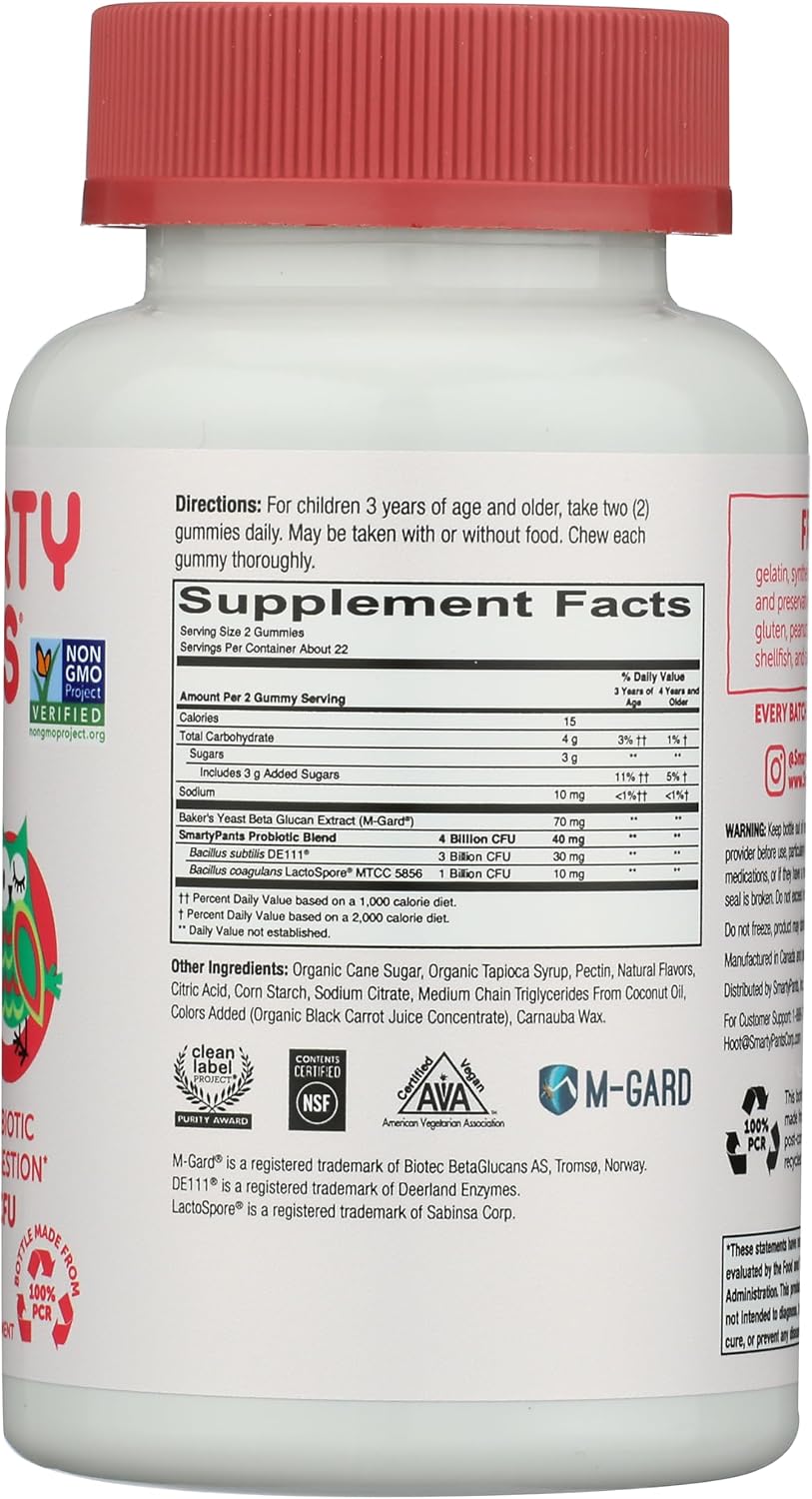 SmartyPants Kids Probiotic Complete, Fresa Crema, 45 gominolas