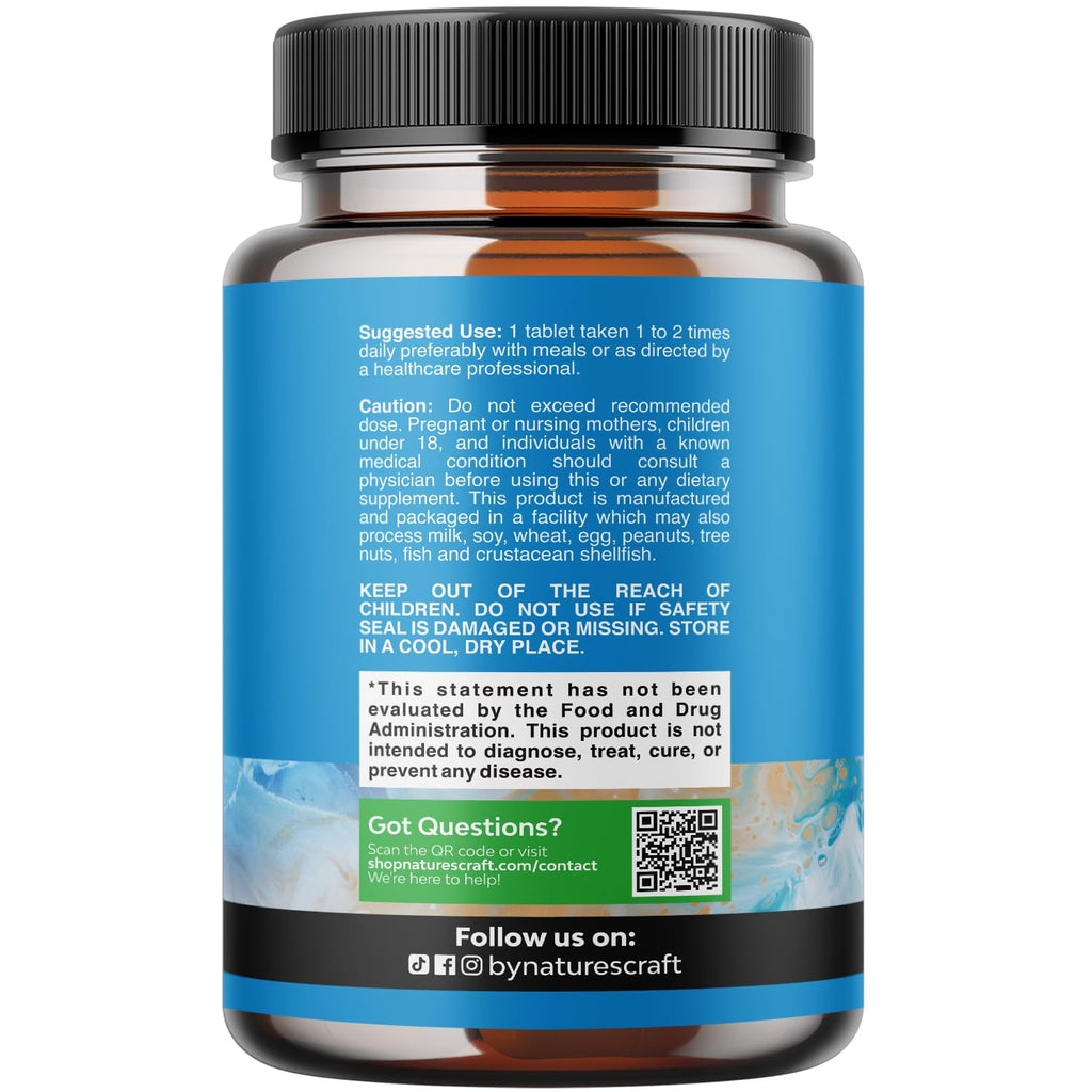 Natures Craft Complexo de Esteroles Vegetales con Beta-Sitosterol - 500mg - 90 Cápsulas