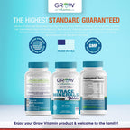 Complejo de Minerales Traza Grow Vitamin - 70+ Nutrientes Esenciales - 100 Comprimidos